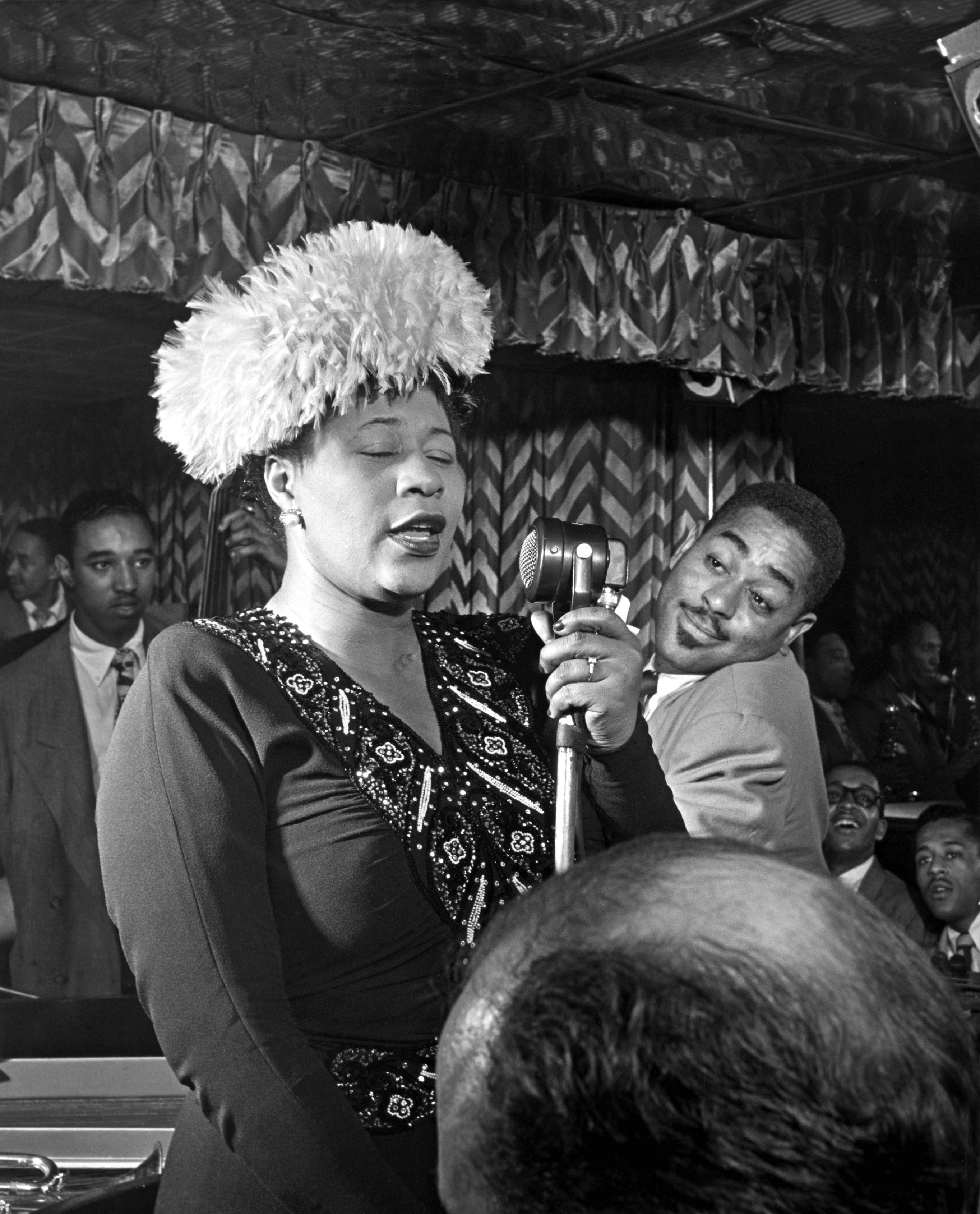 Photo of Ella FITZGERALD and Dizzy GILLESPIE and Ray BROWN